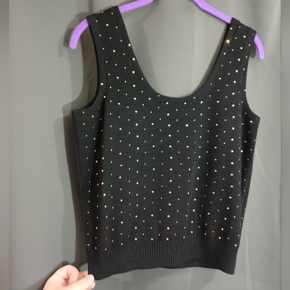 St John Knit Sweater with Gold Sparkle - Picture 5 of 5